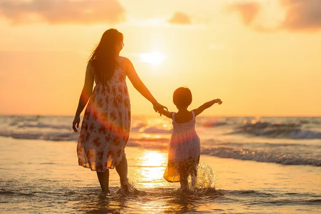 adult, mother, daughter, beach, kids, children, evening, family, girl, parent, people, sea, thailand, woman, happy mothers day, waves, mom, nature, mum, golden light, ocean, sunset. Family agreements checklist: the adults' side before signing